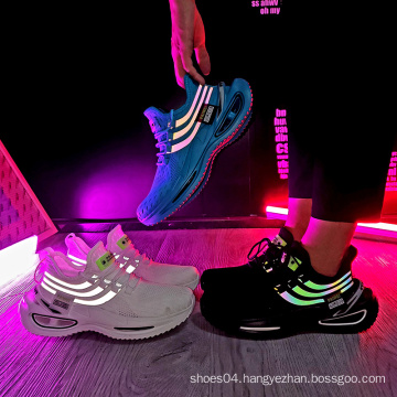 Hot Selling Fashion Reflective Casual Plus Size man shoes 2021 sneakers, Men's Sneakers Shoes